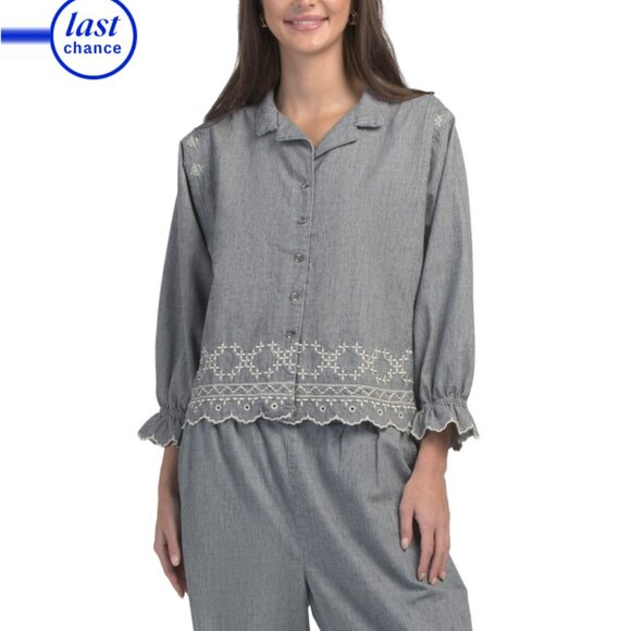 SEVENTY+MOCHI Indigo Sophie Shirt - Picture 1 of 2